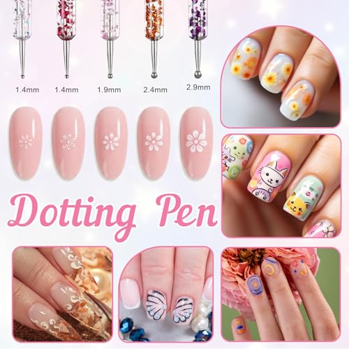 Larrel 10-Piece Nail Art Brush and Double-Ended Dotting Tool Set