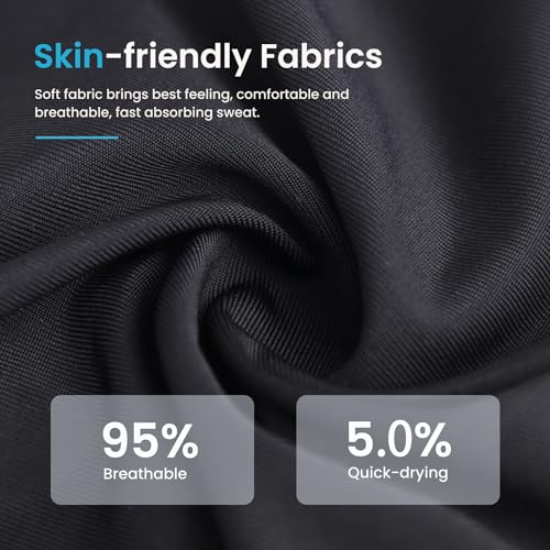 6PCS Moisture Wicking Men's Athletic Headbands - Sweat Head Bands for Sports, Running, Workout, Gym, Cycling, Football, Yoga