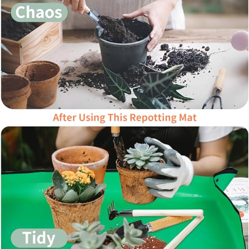 Herda Large 39.5" x 31.5" Waterproof Plant Repotting Mat - Green