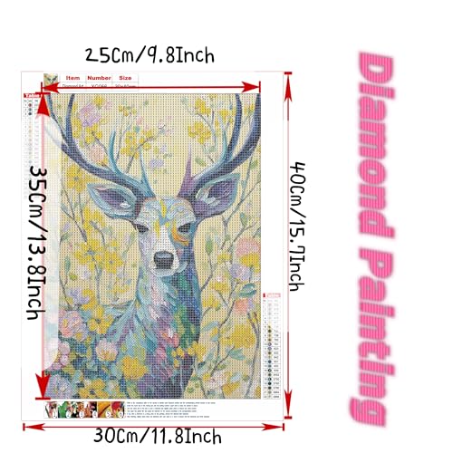 Milila 5D Full Drill Diamond Painting Kit - Deer 11.8x15.7 Inch