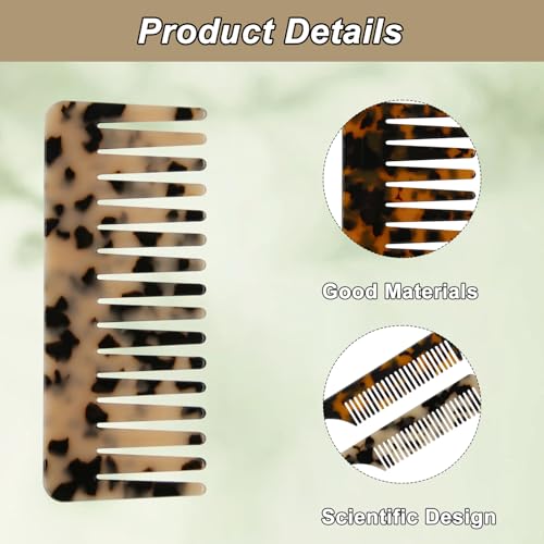 4Pcs Tortoiseshell Rat Tail Hair Comb Set - Anti-Static Styling Tools