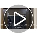 Grofur 2-in-1 XL Over-the-Door Laundry Hamper with Pop-Up Mesh Basket