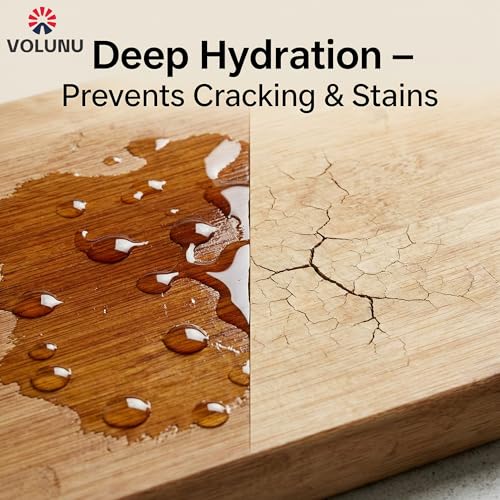 VOLUNU Food Grade Mineral Oil for Cutting Boards & Wood Surfaces - 6.8oz