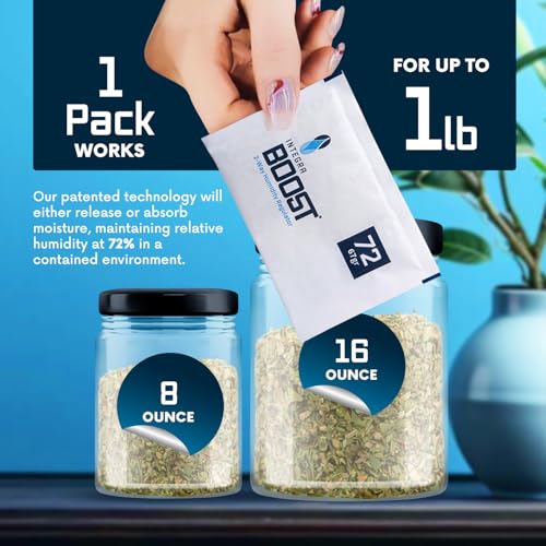 Integra Boost 72% RH Humidity Control Pack - 67g for 1 lb Storage (Pack of 1)