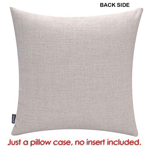 Hello Fall Decorative Throw Pillow Cover, 18x18 Cotton Linen (Multi 4)