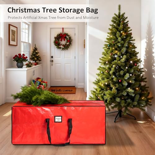 9 ft Red Christmas Tree Storage Bag - Waterproof & Durable