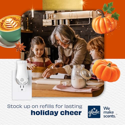 Glade PlugIns Air Freshener Starter Kit - Golden Pumpkin & Spice, 1 Warmer