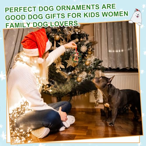 FLYAB French Bulldog Christmas Ornament 2025 Acrylic Dog Tree Decoration