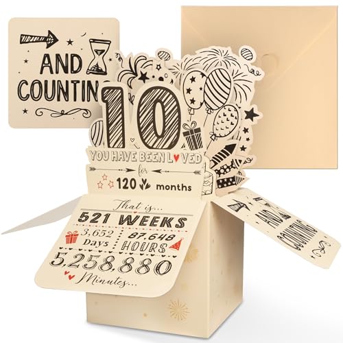 3D Pop-Up Birthday Card for 10th Birthday Celebration