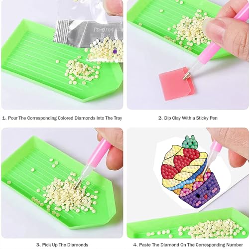 FLYSONG DIY Cute Bunny Diamond Art Kit for Kids - 24 Stickers