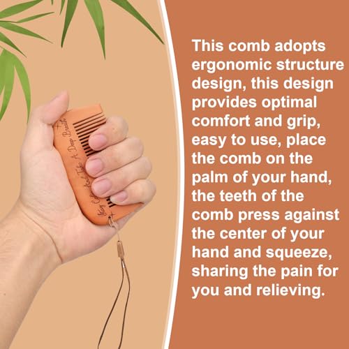 XIHIRCD Wooden Labor Comb for Childbirth and Pregnancy Support with Bag