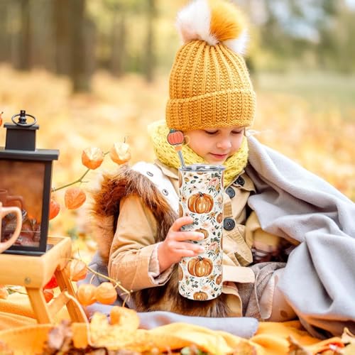 12pcs Fall Straw Toppers for Stanley Cup Thanksgiving Autumn Straw Covers 10mm Silicone Drinking Tip Covers for Stanley Cup Accessories