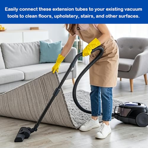 OYWGRICH 2-Pack 1.25-Inch Vacuum Extension Wands for Easy Cleaning