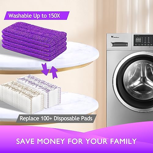 Reusable Microfiber Mop Pads for Swiffer PowerMop - 4 Pack