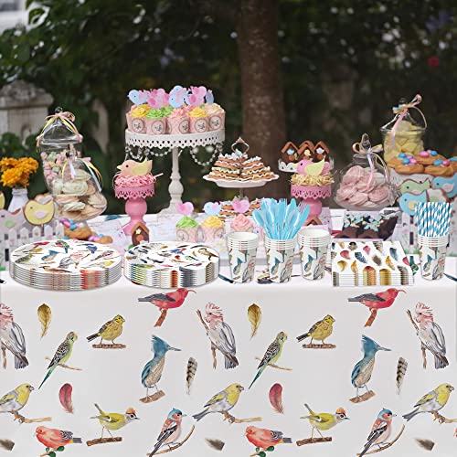 Bird Party Tablecloths - 3 Pack for Birthday & Baby Showers