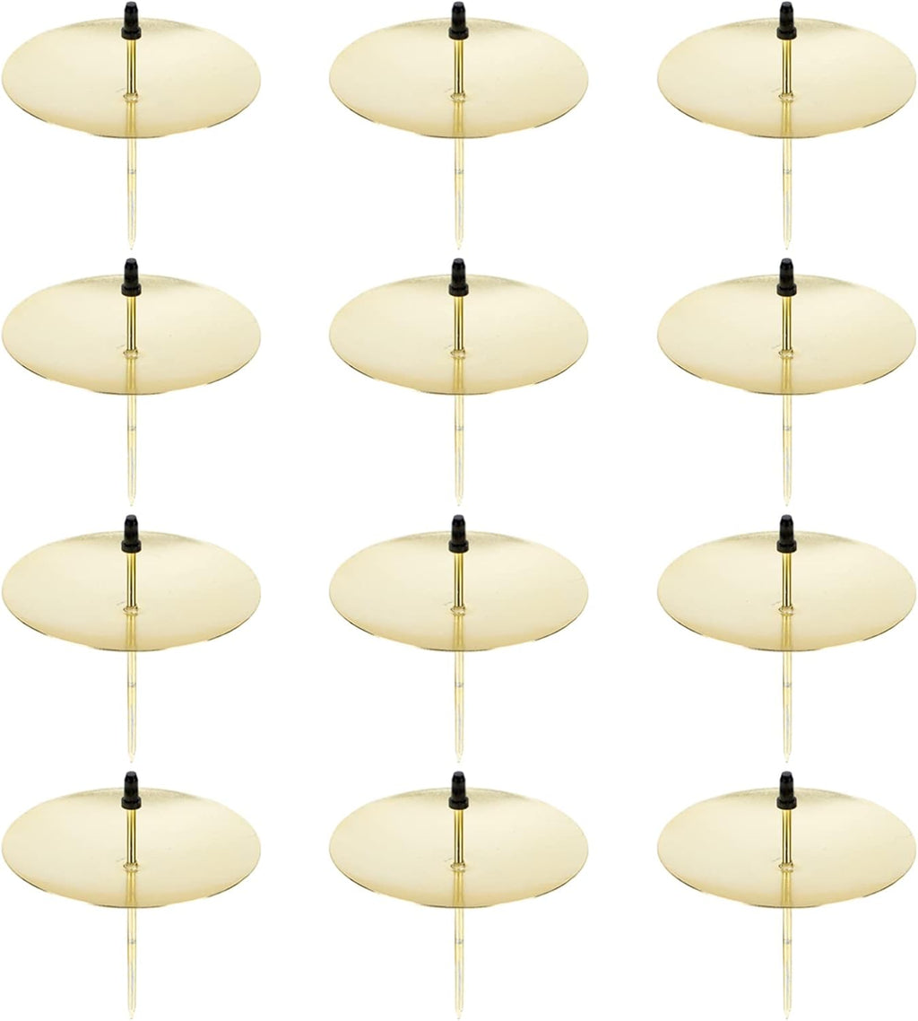 Yardwe Candle Fixators - 12-Pack Metal Candle Holders for Home & Party Decor | 2.55 Inch