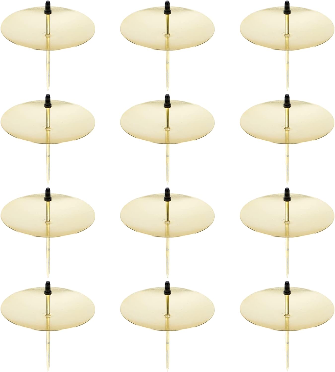 Yardwe Candle Fixators - 12-Pack Metal Candle Holders for Home & Party Decor | 2.55 Inch