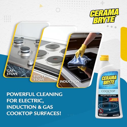 Cerama Bryte Essential Cooktop Cleaner Kit with Scraper & Pads
