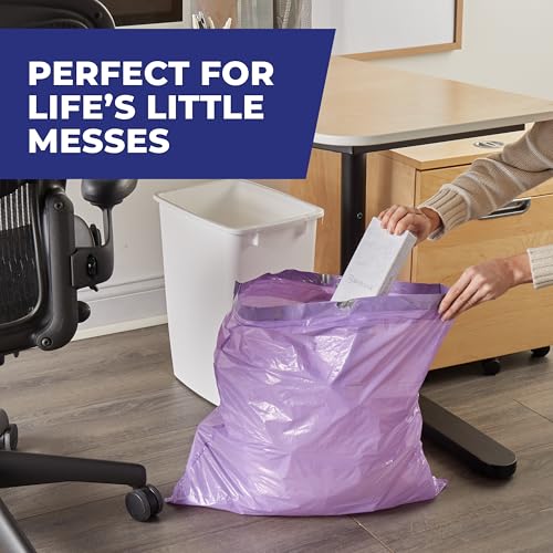 Hefty 8 Gallon Purple Garbage Bags with Lavender Scent - 20 Count