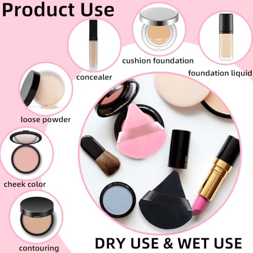 6PCS Triangle Powder Puff Set Soft Makeup Sponges for Foundation