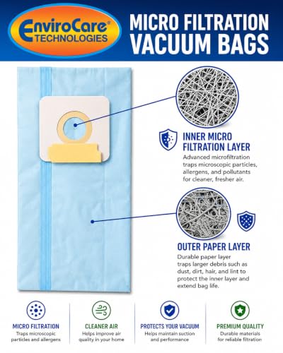 EnviroCare Replacement Vacuum Bags for Riccar & Simplicity Type A (6 Pack)
