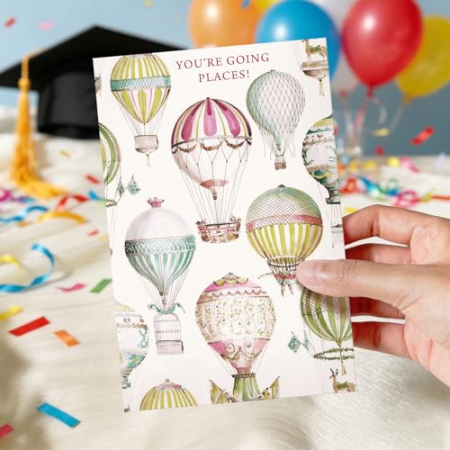 Hot Air Balloon Graduation Card - Uplifting Congrats for Any Graduate