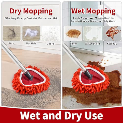 4-Pack Red Chenille Mop Head Replacement for Ocedar Spin Mop System - Atenyue