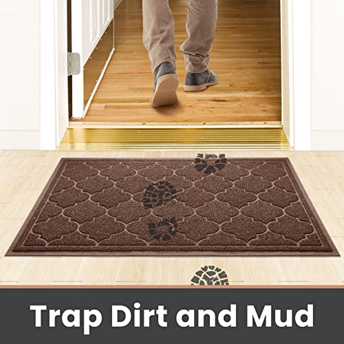 LuxStep Low-Profile Non-Slip Door Mat 17" x 30" - Durable Dirt Trap
