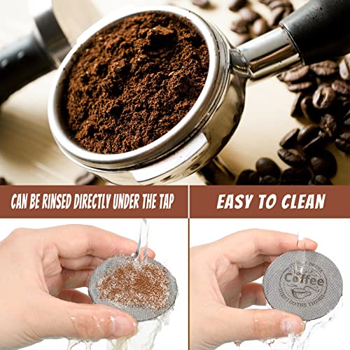 Yaomiao 53.3mm Espresso Puck Screen, 1.7mm Stainless Steel Coffee Filter (2 Pcs)
