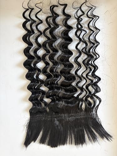 Deep Wave Bulk Hair for Boho Braids Synthetic Blend Extensions 16 Inch 100g