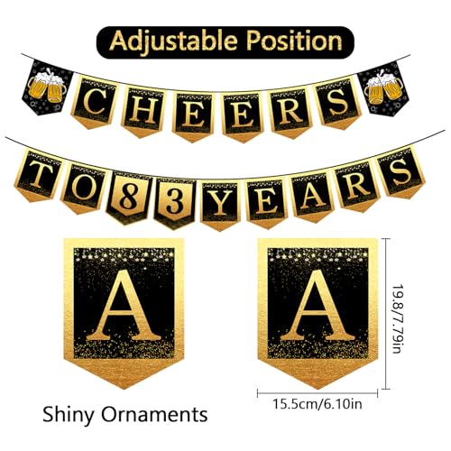 Elegant 83rd Birthday Banner - Sophisticated Party Decoration