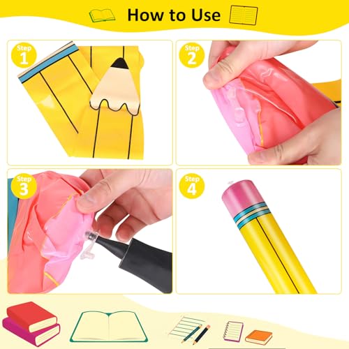 43 Inch Inflatable Pencil Balloon - Back to School Decoration 43inch-a