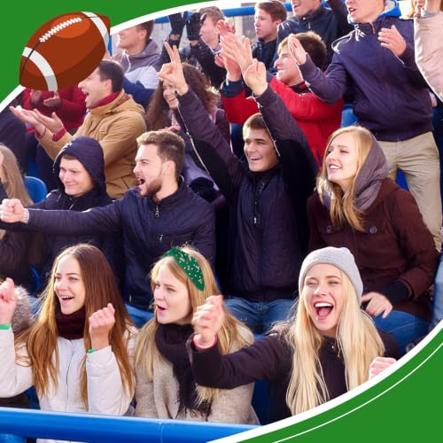 Green Football Headband with Pearls and Rhinestones for Women