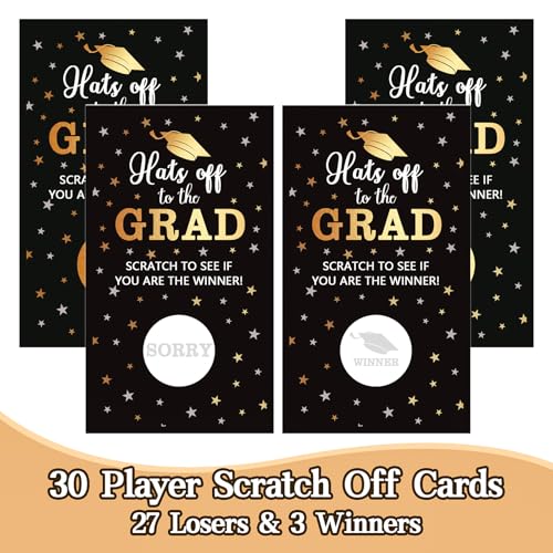 Scratch-Off Graduation Party Game - 30 Cards for Class of 2026