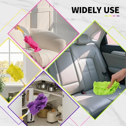 8-Pack Reusable Microfiber Duster Refills Compatible with Swiffer Handles