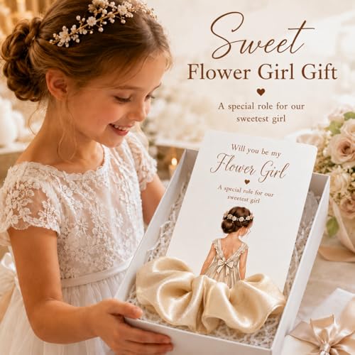 Bridesmaid Proposal Set with Satin Scrunchies and Cards, Champagne