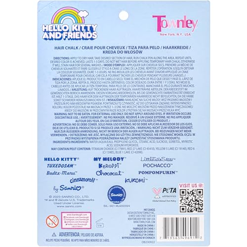 Townley Girl Hello Kitty Washable Temporary Hair Chalk Markers Set