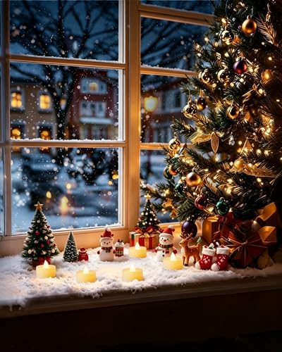 Amagic 12 Pack Battery Operated LED Tea Lights - Flameless & Safe
