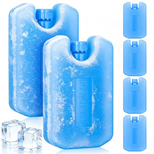 TOYANDONA Reusable Ice Packs for Lunch Boxes, Coolers, and Picnic Bags - 6 Pack