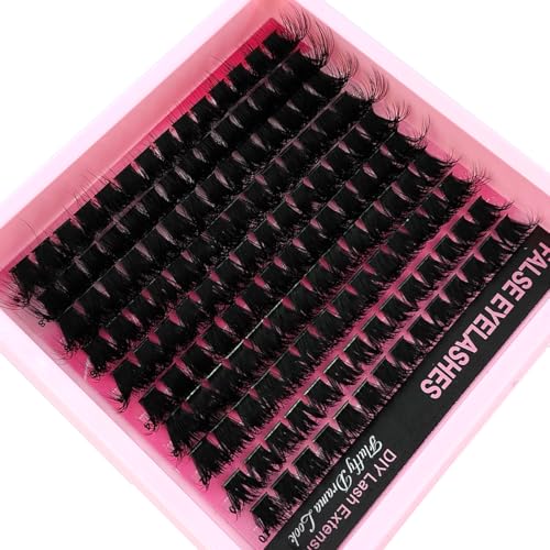 HBZGTLAD 5D Fluffy Individual Lash Clusters Wispy DIY Eyelash Extensions