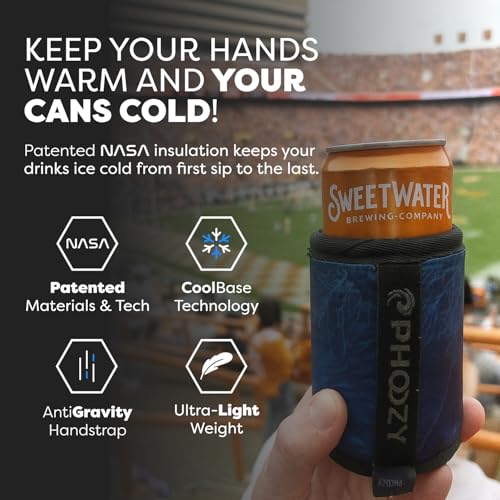 PHOOZY Insulated Can Cooler for 12 oz Cans - Blue NASA-Tech Drink Sleeve