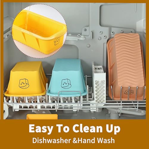 3-Pack Silicone Bread Loaf Pans - Non-Stick & Dishwasher Safe