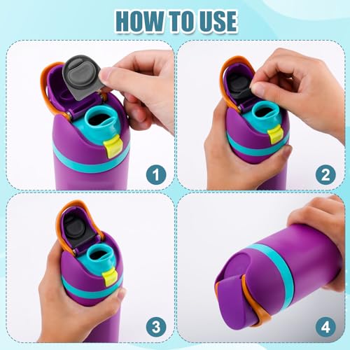 4pcs Replacement Stopper Compatible with Owala FreeSip 24oz 32oz 40oz, BPA-Free Silicone Water Bottle Lid Gaskets Replacement for Owala 16/24/32/40oz Bottle Mouth Cap Stopper Seal Parts Accessories