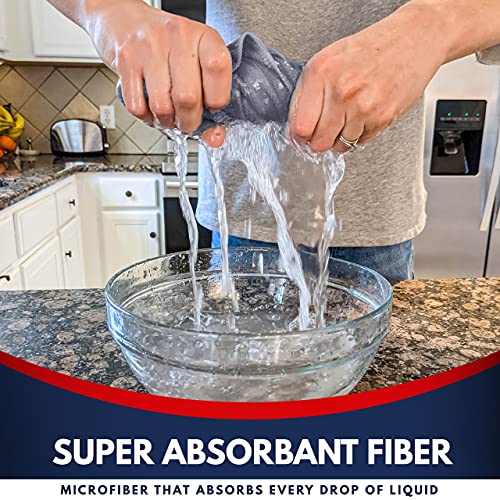 USANOOKS Ultra-Absorbent Microfiber Cleaning Cloths - 8 Pack