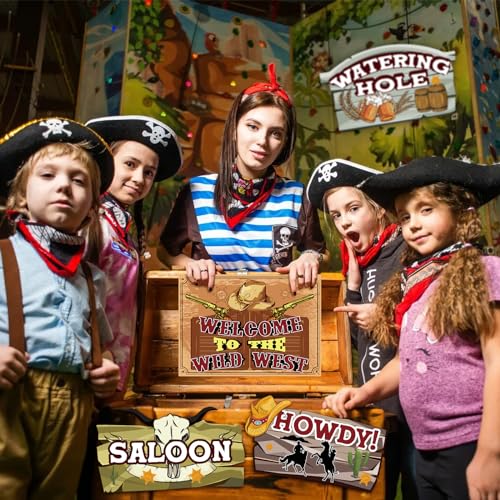20 Western Party Decorations - Cowboy Theme Signs for Birthday