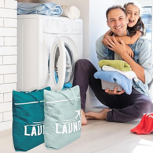 2 Pack Waterproof Travel Laundry Bag - Large Dirty Clothes Wet Bag