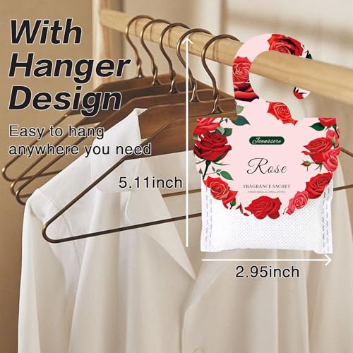 Joanssore 15-Pack Rose Scented Sachets for Drawers and Closets