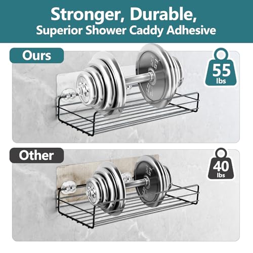 14 Pack Heavy-Duty Shower Caddy Adhesive Hooks for Bathroom & Kitchen