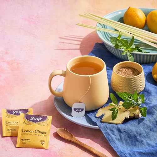 Yogi Lemon Ginger Tea Bags - Organic Herbal Blend, 16 Count