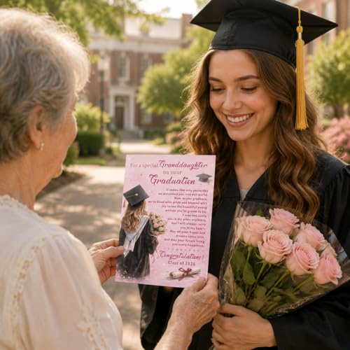 Class of 2026 Graduation Card for Granddaughter Keepsake Gift